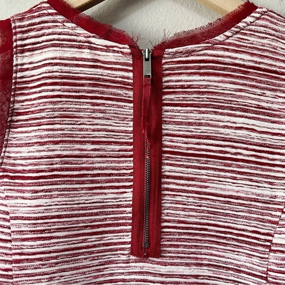 Anthropologie Vanessa Virginia India Tank Top Textured Red Stripe Size Small - Picture 8 of 11